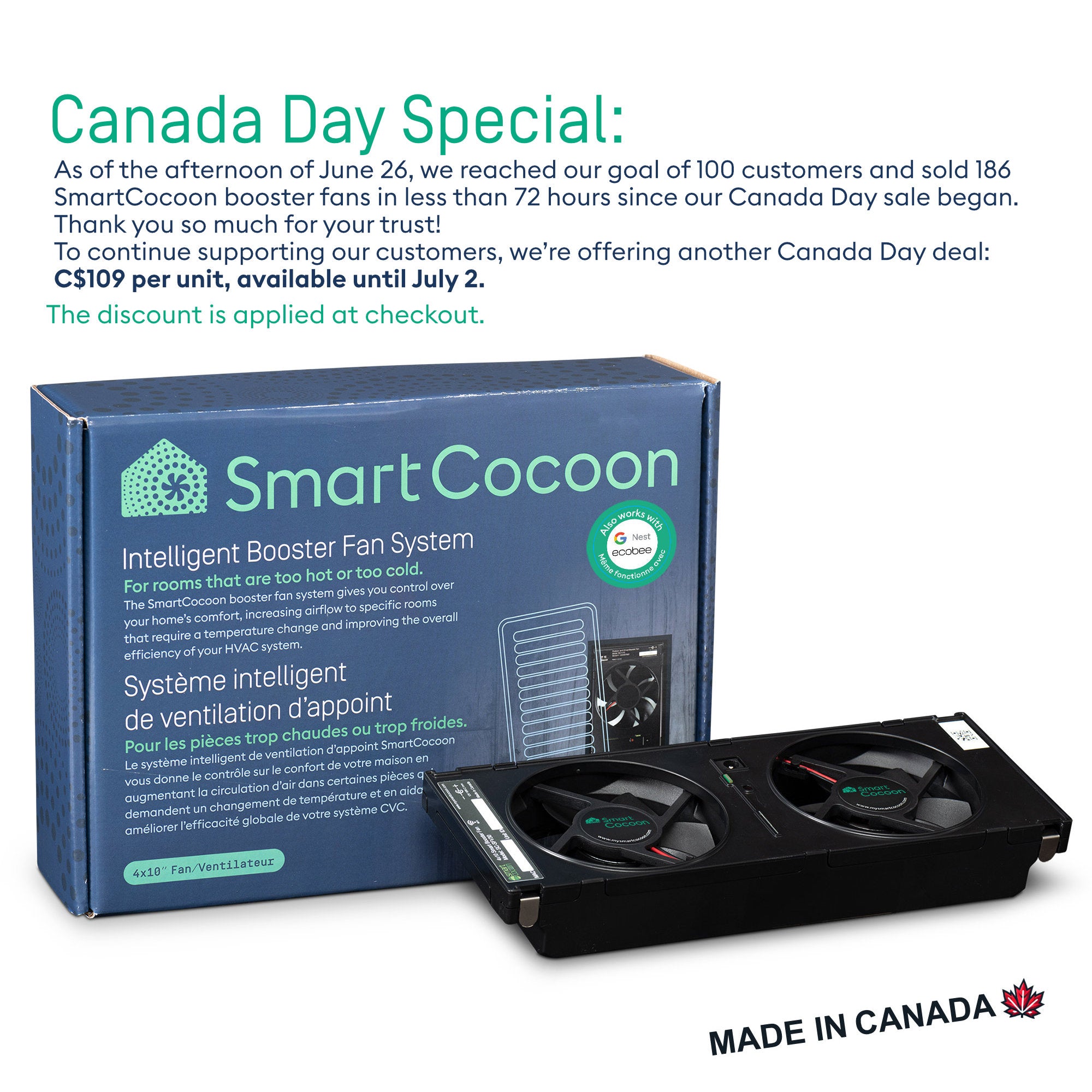 Smart Vent / Register Booster Fan