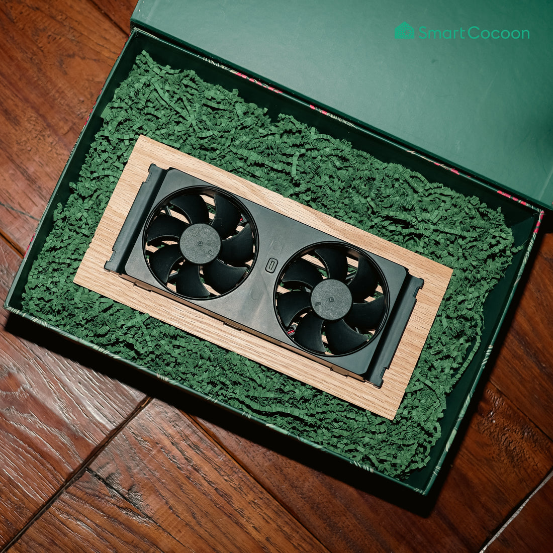 Booster Fan with Custom-Made Wood Cover