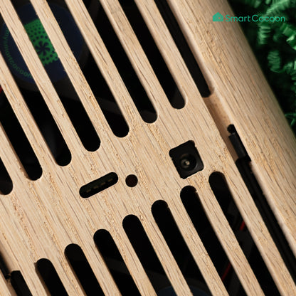 Booster Fan with Custom-Made Wood Cover