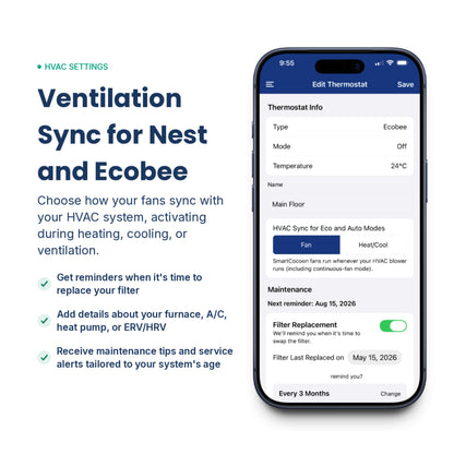 Smart Vent Register Booster Fan
