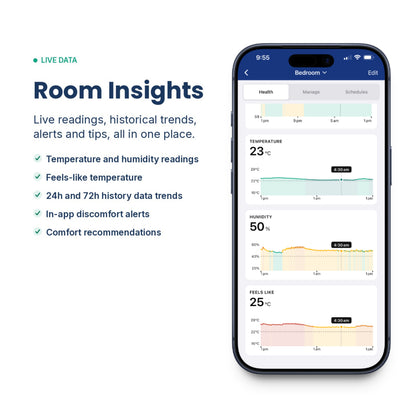 Smart Vent Register Booster Fan With Sensor